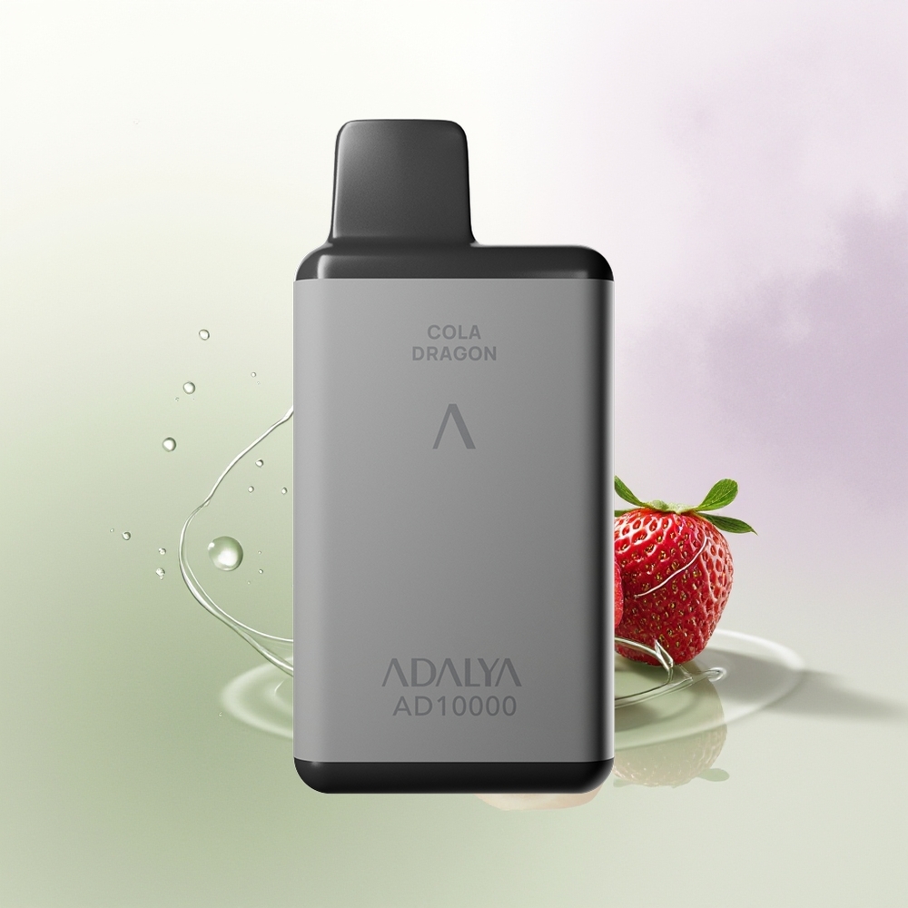 Adalya AD 10000 Puffs Zemenešu Spridzinājums USB-C Space Gray