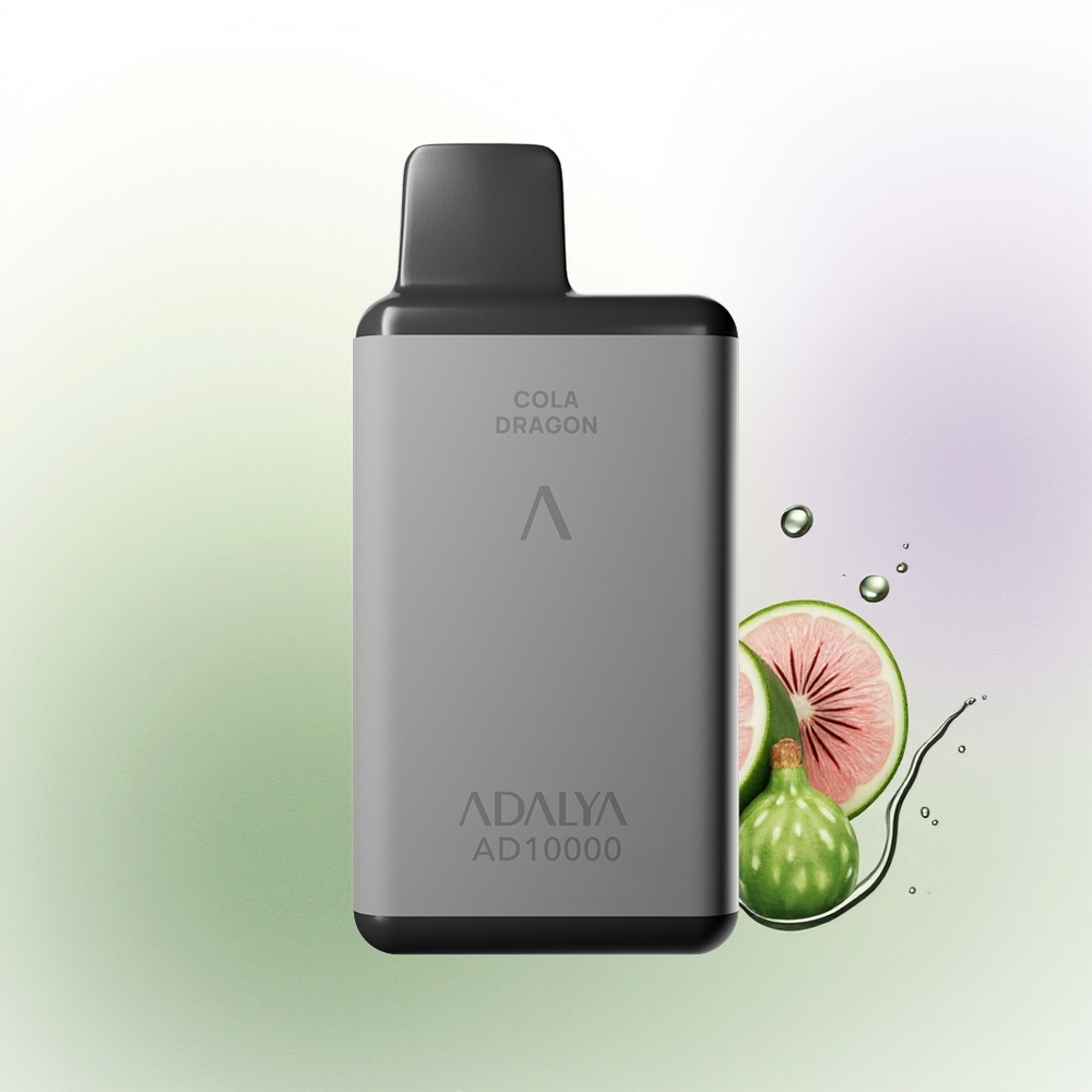 Adalya AD 10000 Pūšu Vienreizējās Lietošanas Vape Kaktusa Sprīdums Space Gray USB-C