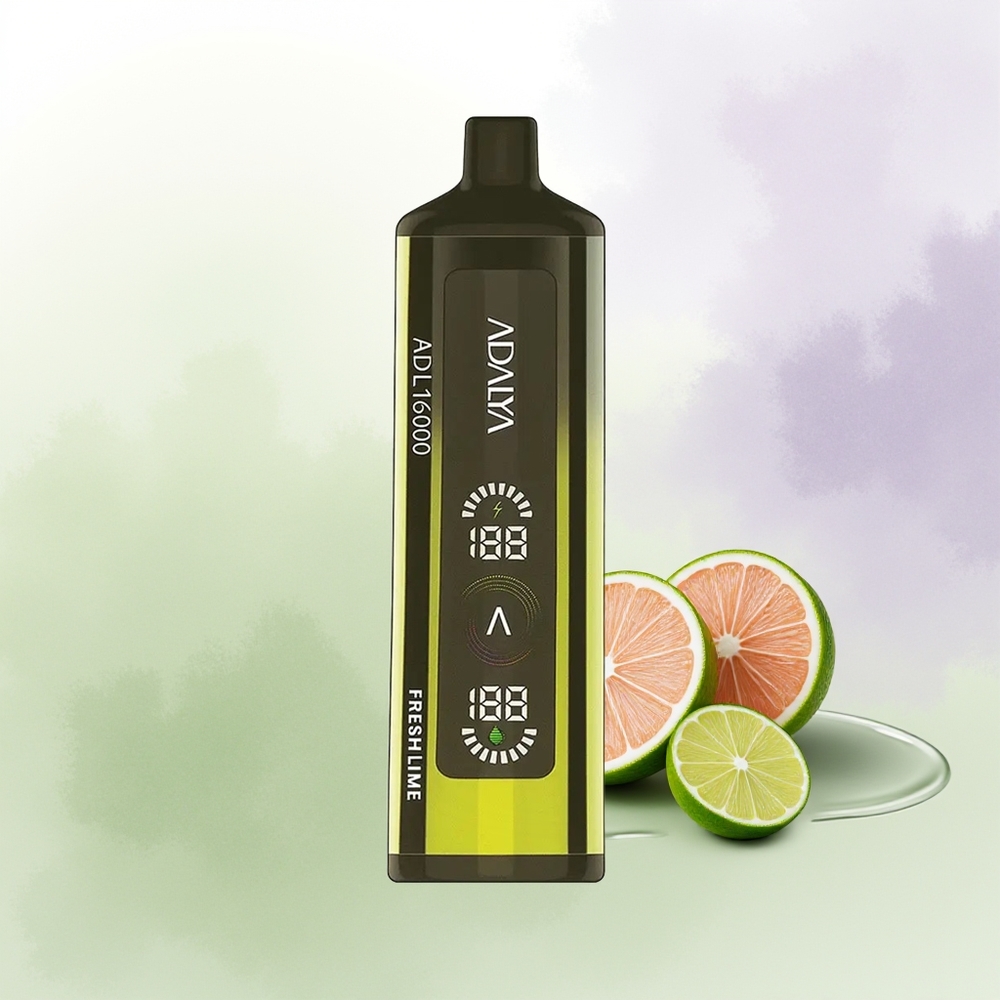 Adalya ADL 16000 PRO Puffs Vienreizējās Lietošanas Vape Svaigs Limete 25ml USB-C