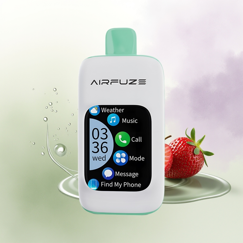 AirFuze Smart 30000 Puffs Disposable Zemeņu Vasarīgais ar 5 Nikotīna un Type-C Uzlādi