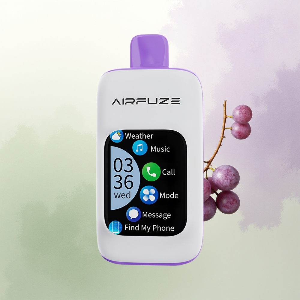 AirFuze Smart 30000 Puffs Vienreizējās Lietošanas Vape Vīnogu Sprādziens ar 5 Nikotīna un Type-C Uzlādi