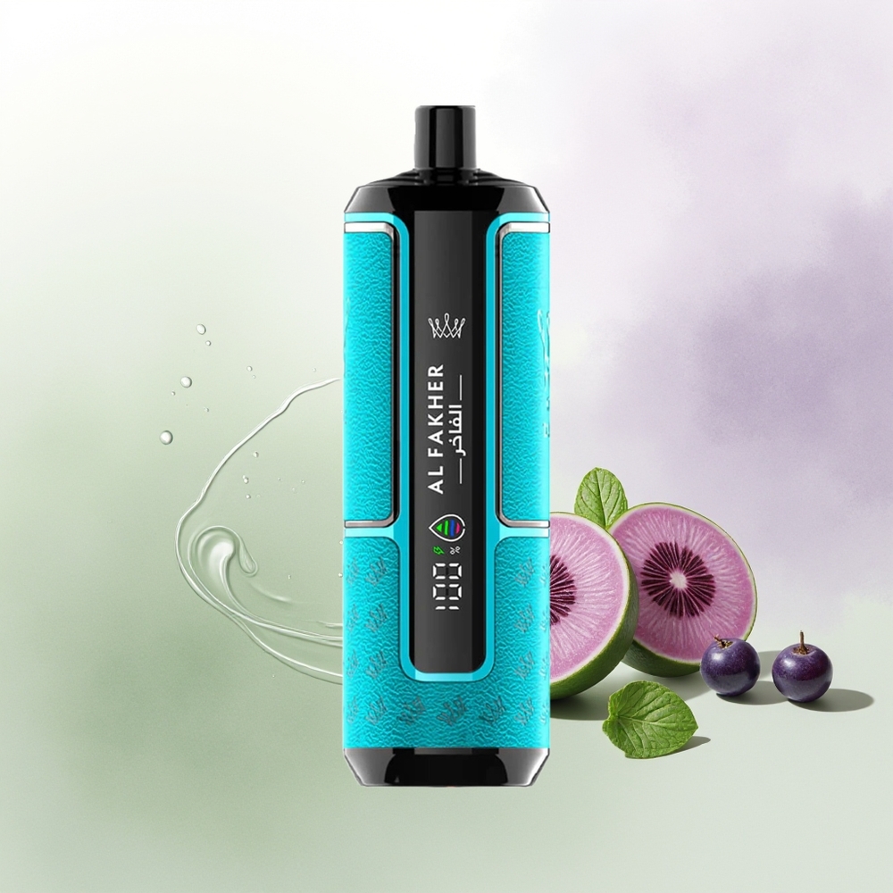 Al Fakher Crown Bar 15K Melna Upene Mētra Vienreizējās Lietošanas Vape Kit
