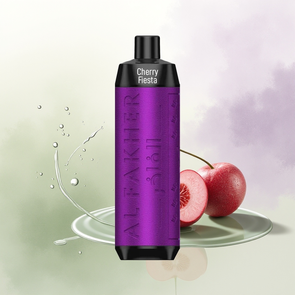 Al Fakher Crown Bar 8000 Kristāla Vienreizējās Lietošanas Vape Ķiršu Fiesta 18ml 8000 Puff