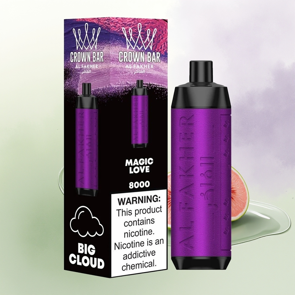 Al Fakher Crown Bar 8000 Maģiskā Mīlestība Vienreizējās Lietošanas Vape 18ml 8000 Puff
