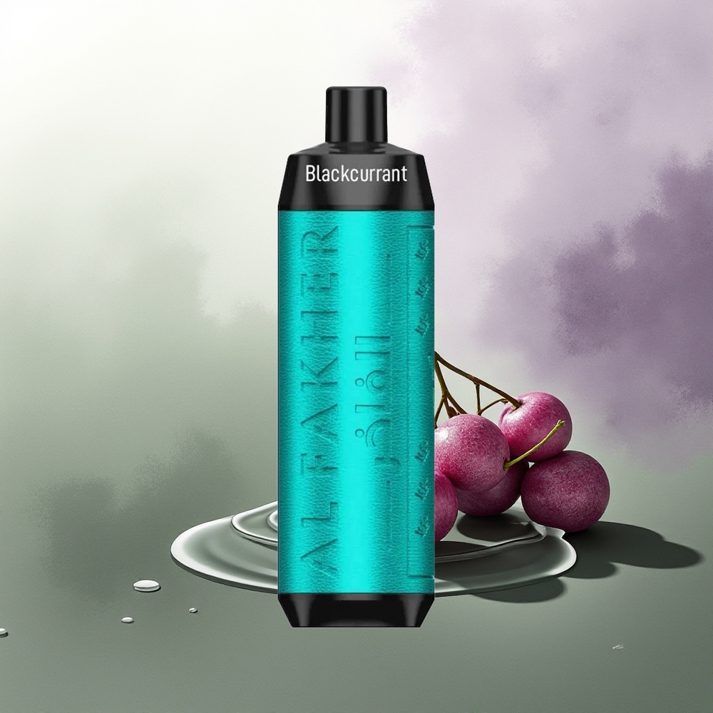 Al Fakher Crown Bar 8000 Melnais Jāņogu Ledus Vienreizējās Lietošanas Vape 18ml USB-C