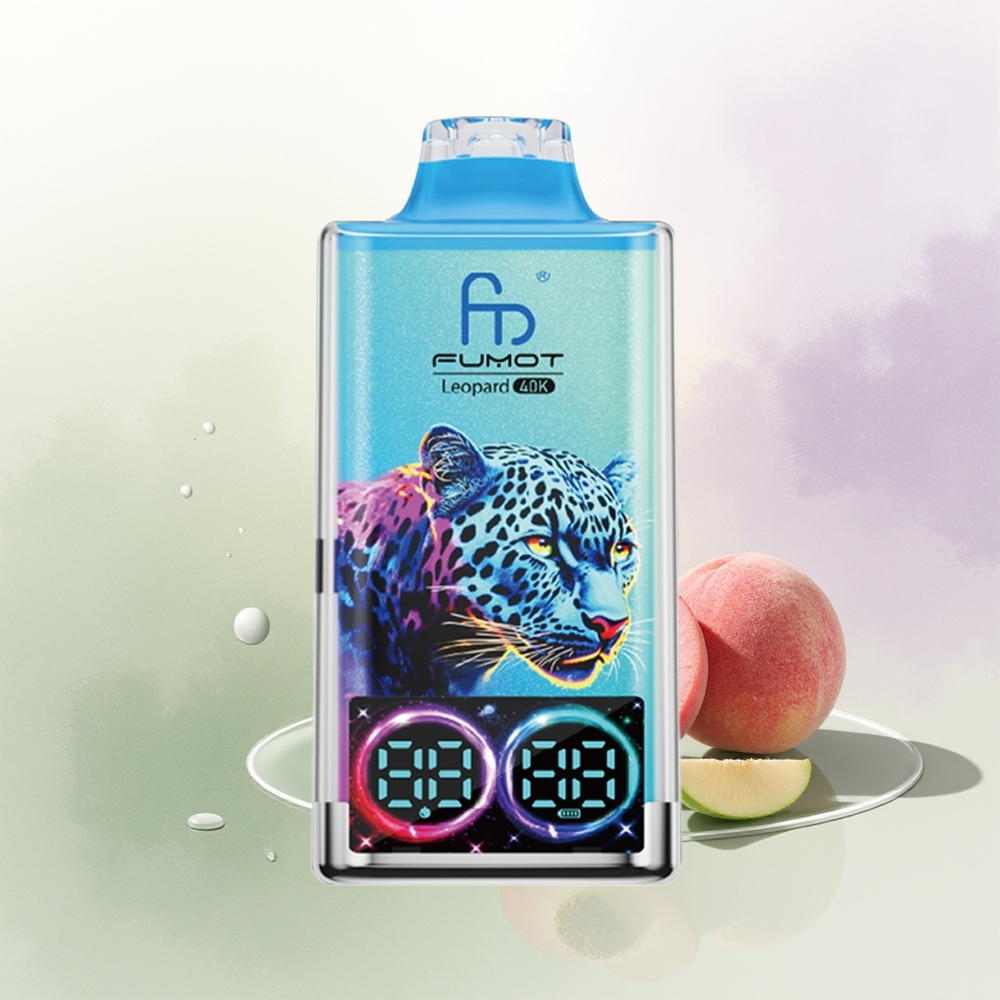 Fumot Leopard 40K Puffs Vienreizējās Lietošanas Vape Persiku Ogles ar 5 Nikotīna un 700mAh Bateriju