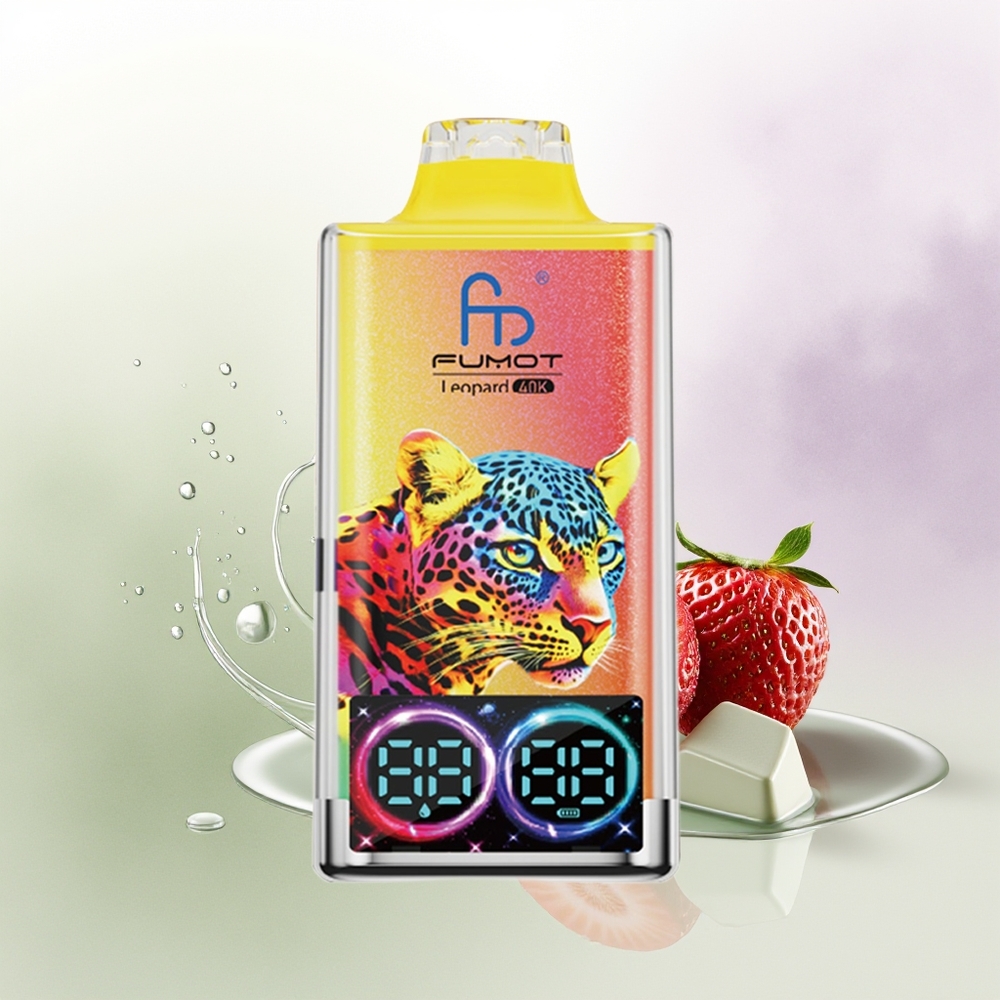 Fumot Leopard 40K Puffs Vienreizējās Lietošanas Vape Zemeņu Ledus 5 Nicotine Dual Mesh