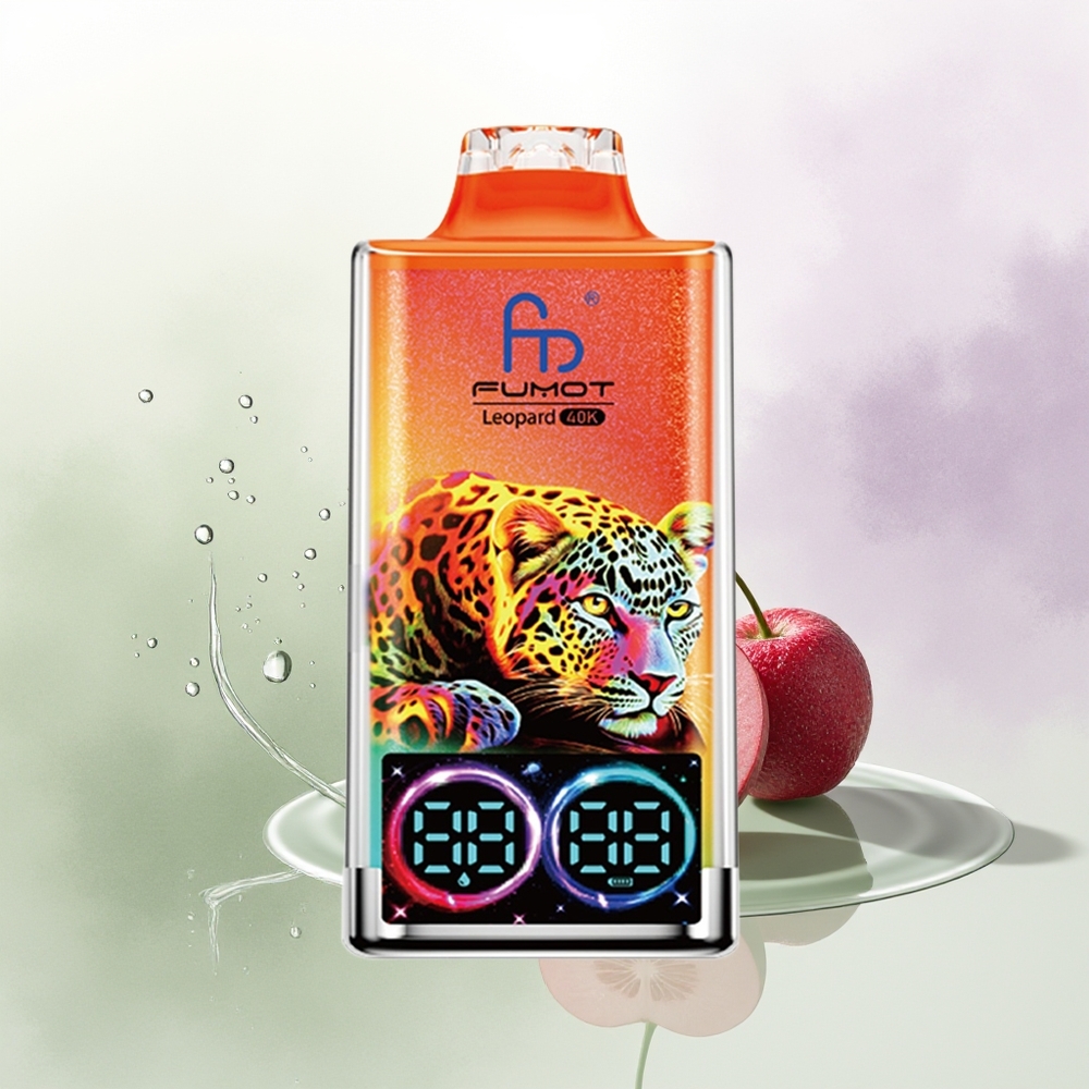 Fumot Leopard 40K Puffs Vienreizējās Lietošanas Vape Ķiršu Ledus ar 5 Nikotīna un 700mAh Bateriju