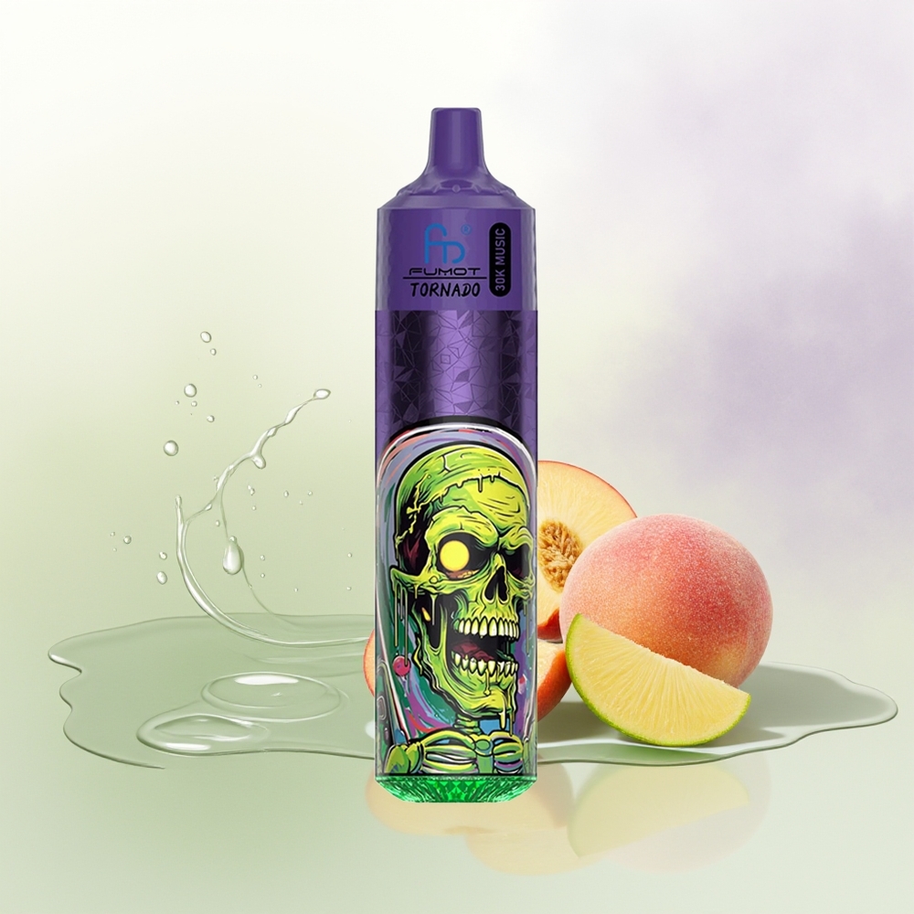 Fumot RandM Tornado 30000 Puffs Persiku Mango Ananāsu 30mL LED