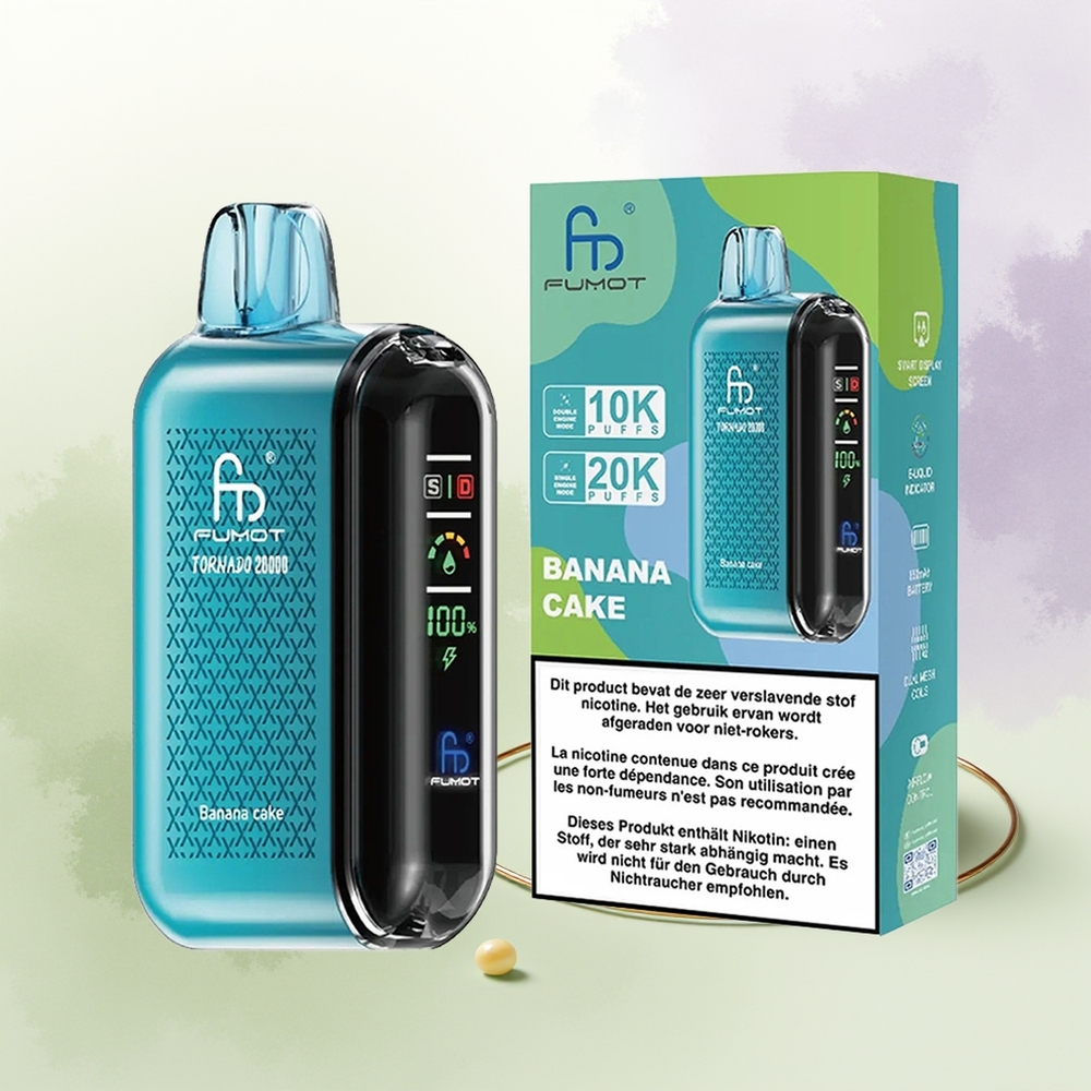 Fumot Tornado 20000 Pūšanas Banānu Kūka 20ml Dual Mesh Coil