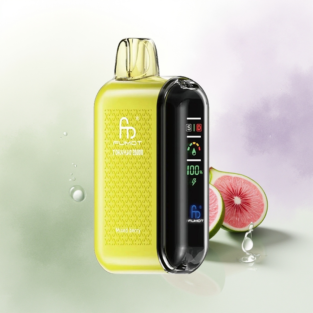 Fumot Tornado 20000 Pūšanas Jauktā Aveņu Vienreizējās Lietošanas Vape ar Dual Mesh Coil un 20ml E-liquid