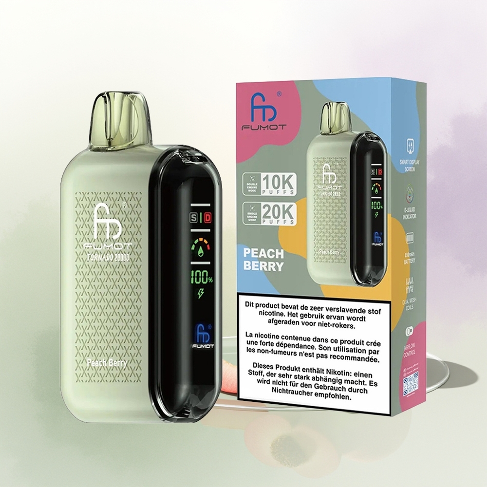 Fumot Tornado 20000 Pūšu Persiku Ogu 20ml 850mAh