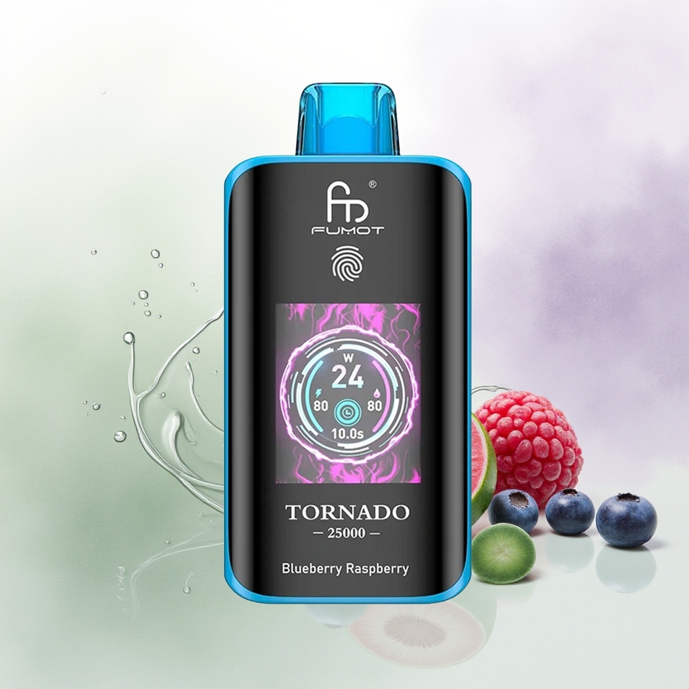 Fumot Tornado 25000 Puffu Zemenes Aveņu Vienreizējās Lietošanas Vape ar 20ml un Type-C