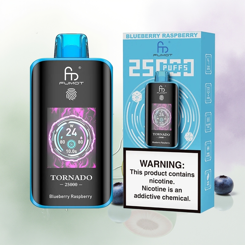 Fumot Tornado 25000 Puffu Zemenes Aveņu Vienreizējās Lietošanas Vape ar 20ml un Type-C