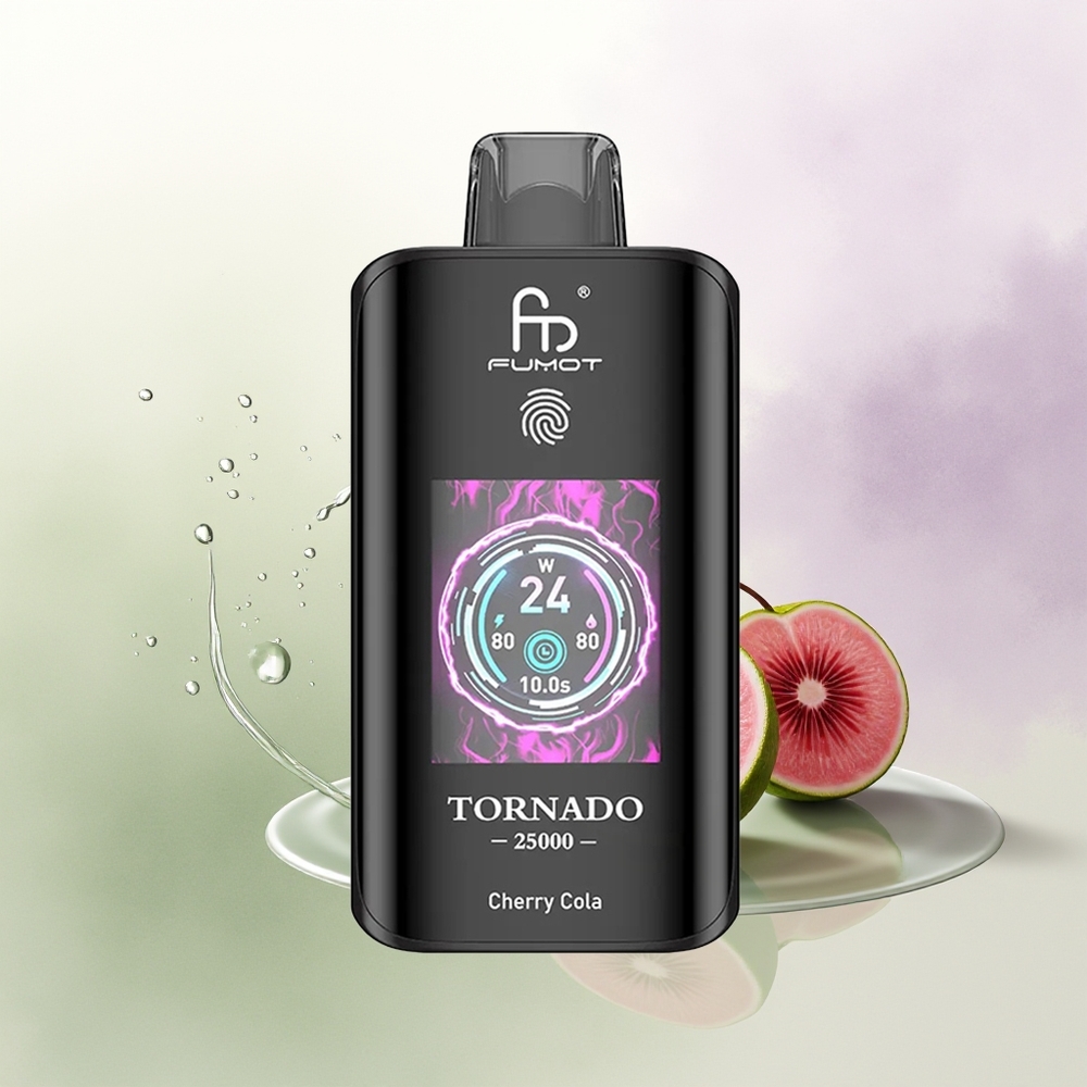 Fumot Tornado 25000 Pūšu 20ml/700mAh Ķiršu Kola Vienreizējās Lietošanas Vape