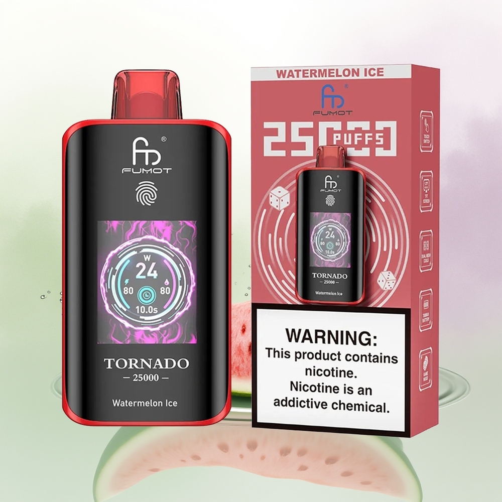 Fumot Tornado 25000 Pūšu Arbūzu Ledus ar 700mAh Akumulatoru un Type-C Uzlādi