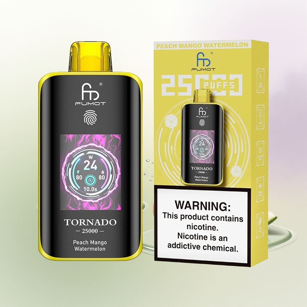 Fumot Tornado 25000 Pūšu Persiku Mango Arbūzs 700mAh 20ml