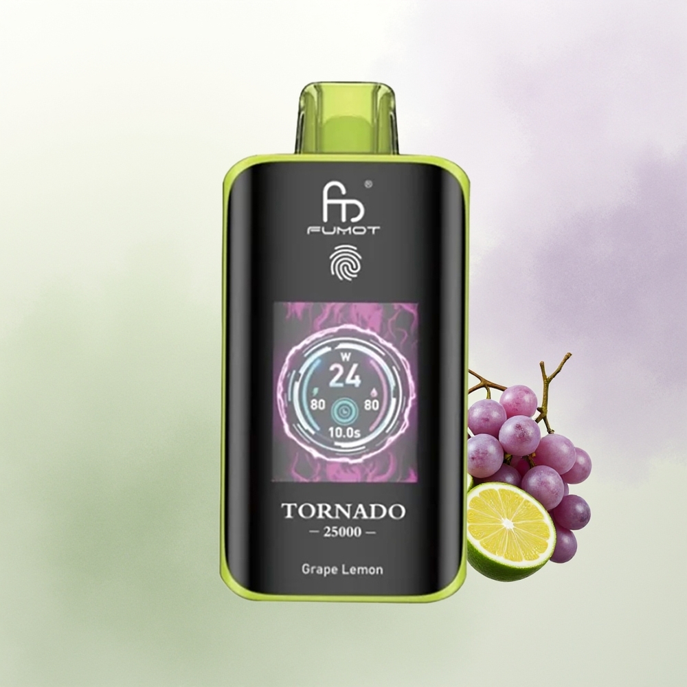 Fumot Tornado 25000 Pūšu Vīnogu Citronu 20ml 700mAh