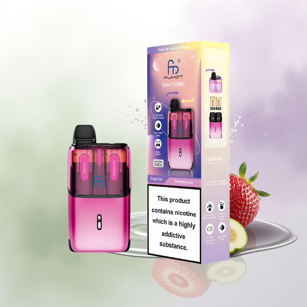 Fumot Ultra T32000 32000 Puffi Vīnogu Ledus - Zemeņu Ledus 24ml