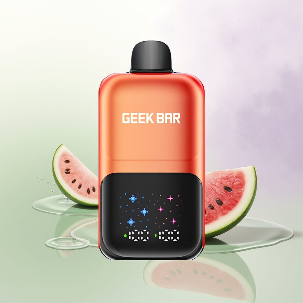GEEK BAR 2GO 50000 Pūfi Arbūza Bubble Gum Ledus Interaktīvs Lielais Ekrāns