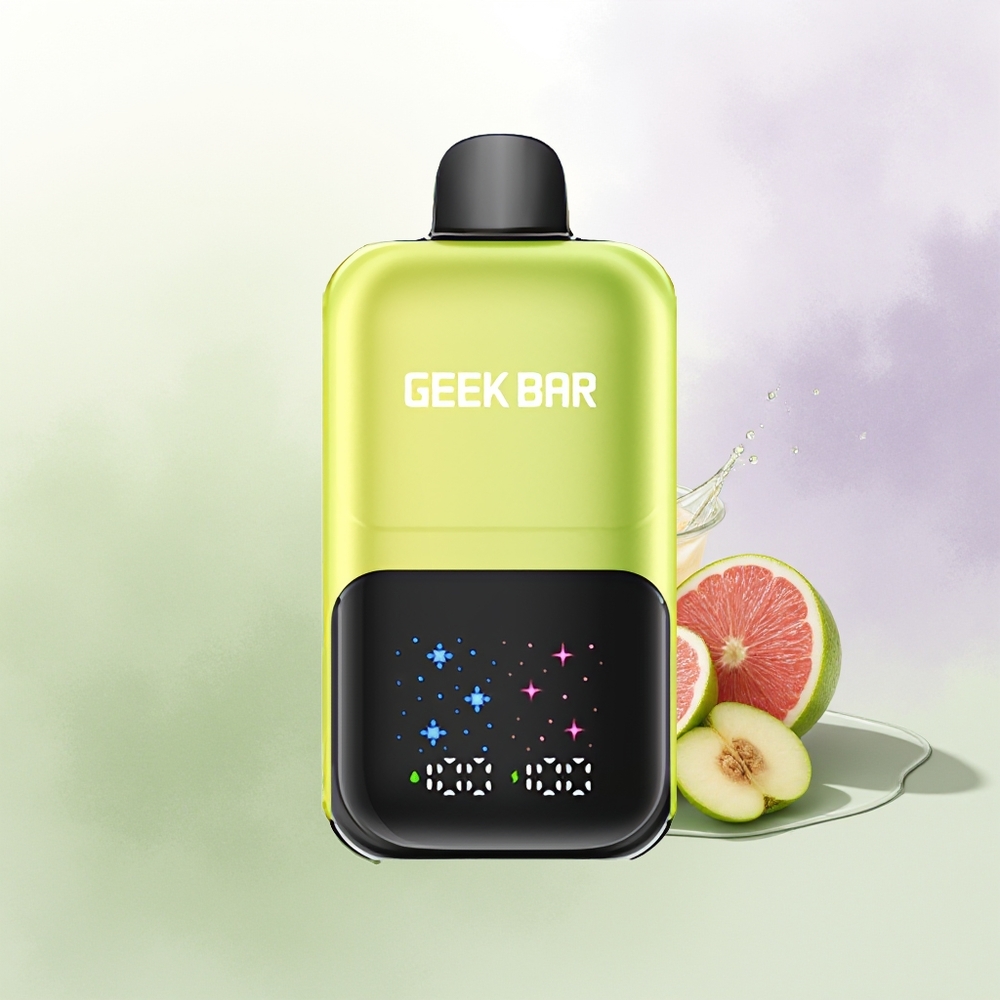 GEEK BAR 2GO 50000 Pūti Skābā ābola ledus Interaktīvs Lielais Ekrāns 5 Nikotīna Sāls