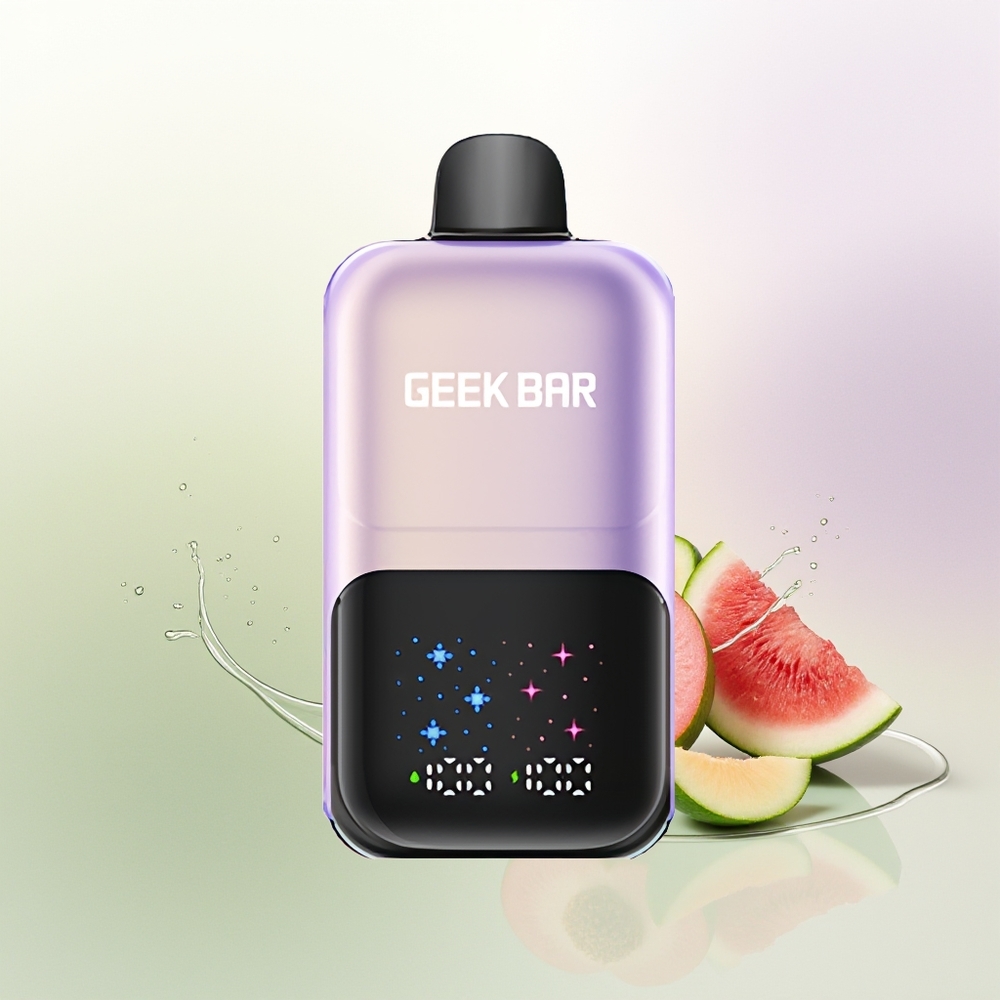 GEEK BAR 2GO 50000 Pūšu Persiku Mango Arbūzu Ledus Interaktīvs Liels Ekrāns