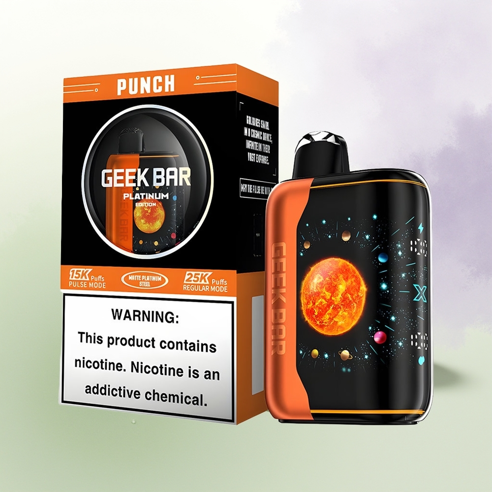 GEEK BAR Platinum Edition 25000 Pūšu Dinamiskais 3D Ekrāns Punch