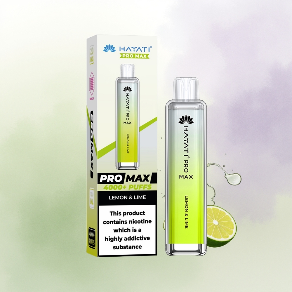 Hayati Pro Max 4000 Puffs Dispozablais Vēžu Citrons  Laima ar 2ml tvertni un 1400mAh akumulatoru