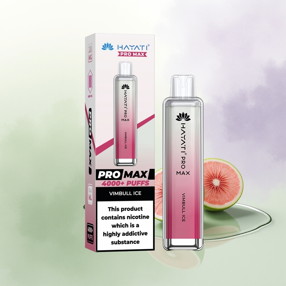 Hayati Pro Max 4000 Puffs Dispozablā Vape Vimbull Ledus ar 5 Nikotīna un 1400mAh Akumulatoru