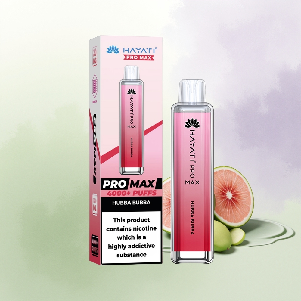 Hayati Pro Max 4000 Puffs Vienreizējās Lietošanas Vape Hubba Bubba ar 2 Nikotīna un 1400mAh Akumulatoru