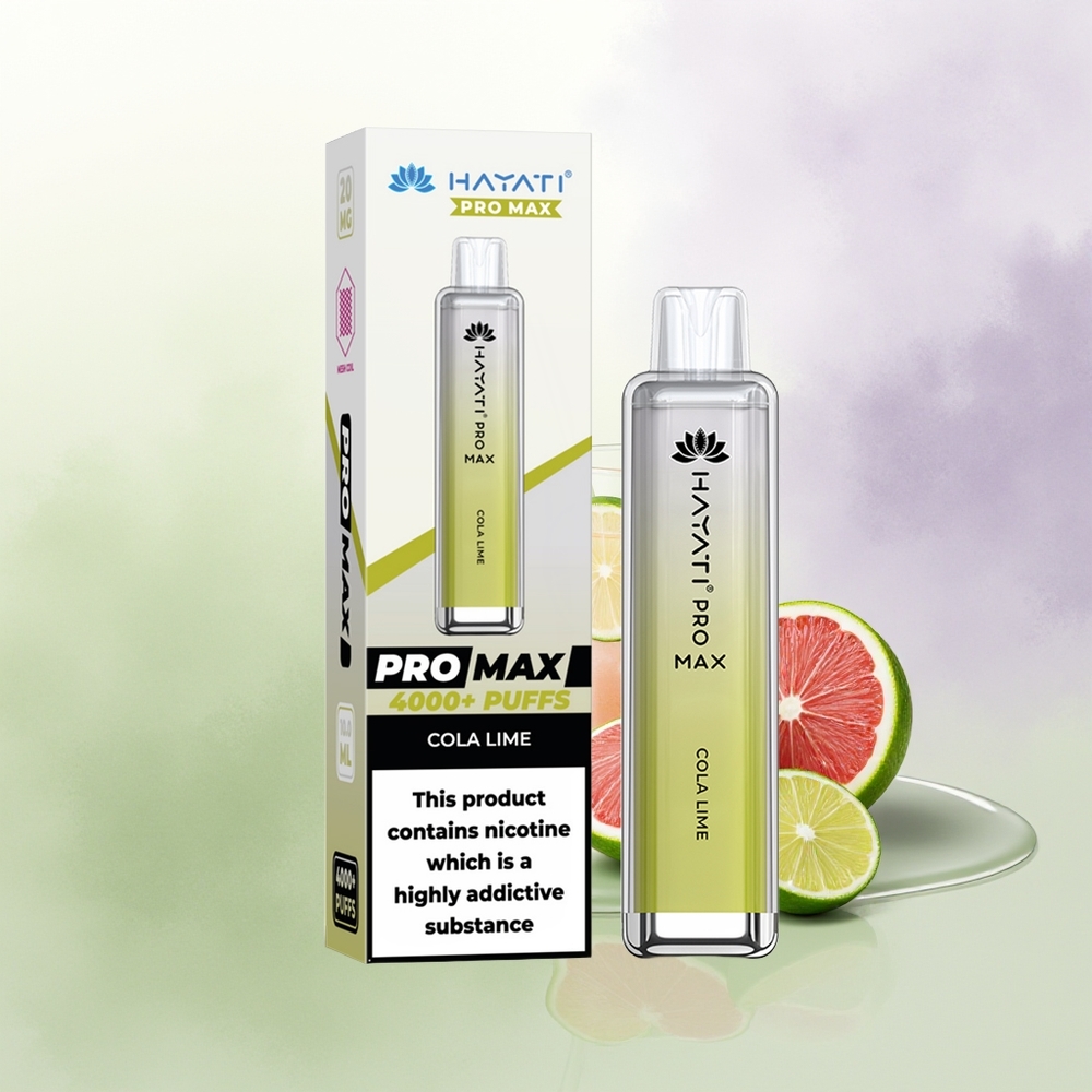 Hayati Pro Max 4000 Puffs Vienreizējās Lietošanas Vape Kolas Citrons 2ml 1400mAh