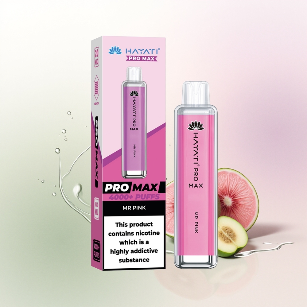 Hayati Pro Max 4000 Puffs Vienreizējās Lietošanas Vape Kunga Rozā ar 5 Nikotīna un 1400mAh Akumulatoru