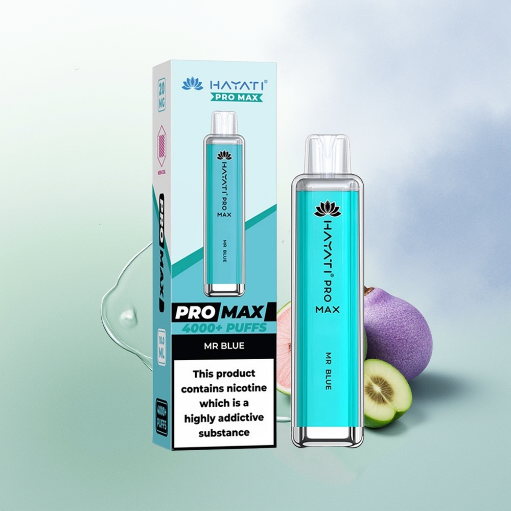 Hayati Pro Max 4000 Puffs Vienreizējās Lietošanas Vape Mr Zils ar 2ml tvertni un 5 Nikotīna