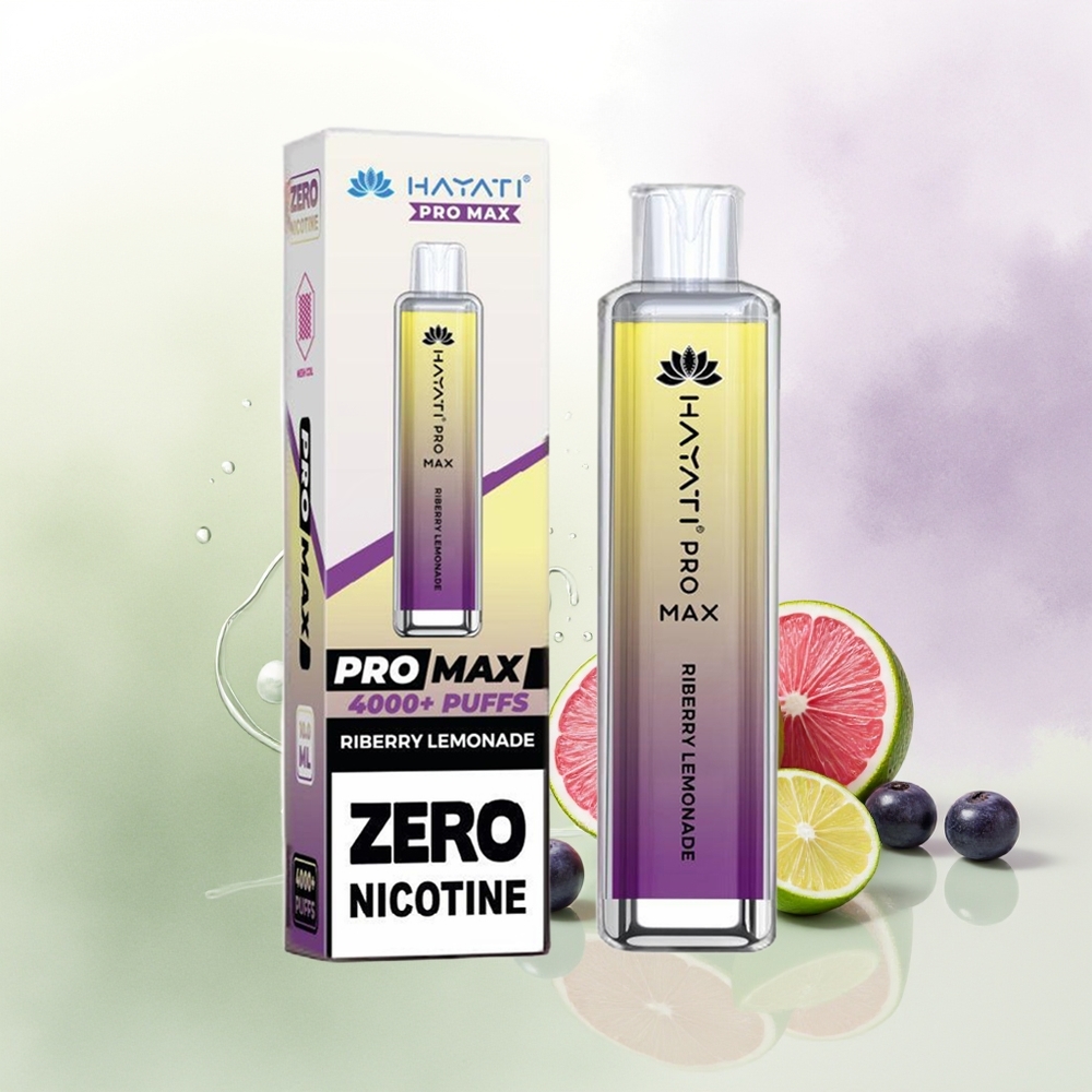 Hayati Pro Max 4000 Puffs Vienreizējās Lietošanas Vape Rīkšu Lemonāde 2 Nicotine 1400mAh Battery