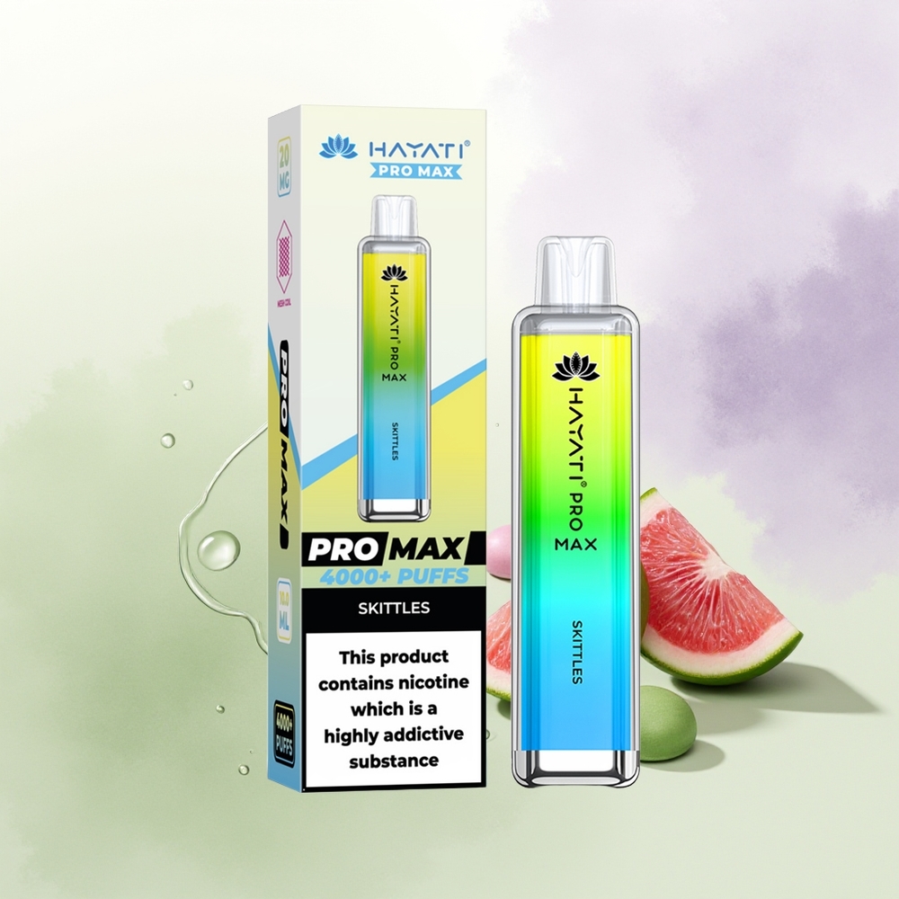 Hayati Pro Max 4000 Puffs Vienreizējās Lietošanas Vape Skitles (2 Nikotīns 1400mAh)