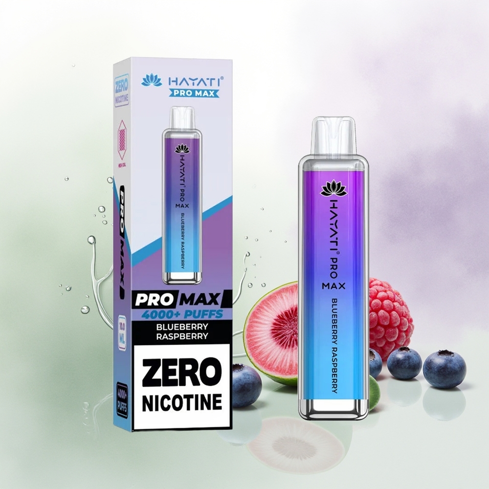 Hayati Pro Max 4000 Puffs Vienreizējās Lietošanas Vape Zemenes Aveņu 2 Nicotine 1400mAh