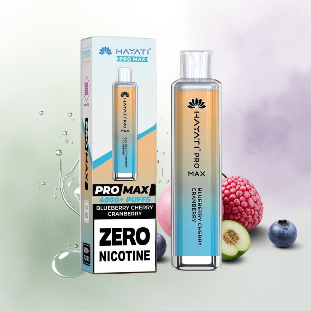 Hayati Pro Max 4000 Puffs Vienreizējās Lietošanas Vape Zemenes-Kiršu Dzērvenes 2 Nicotine 1400mAh