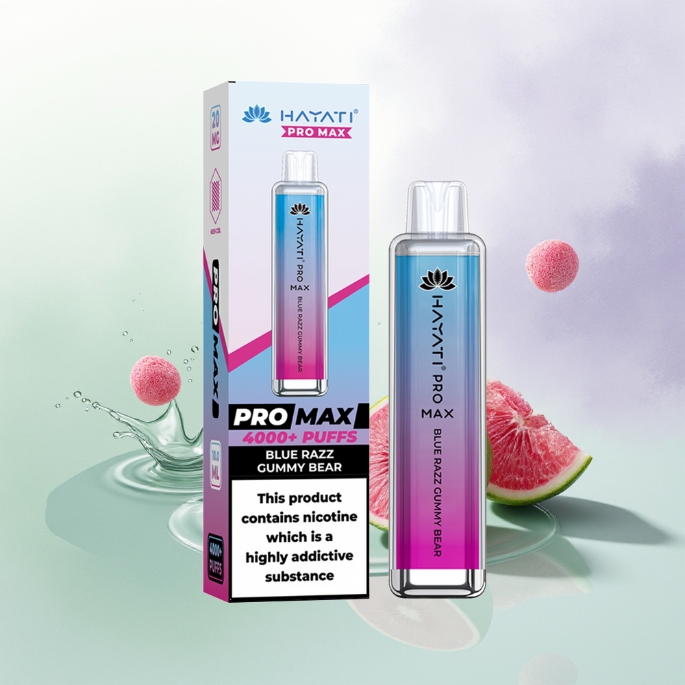 Hayati Pro Max 4000 Puffs Vienreizējās Lietošanas Vape Zilā Gailene Kaulu 2 5 Nikotīns 1400mAh
