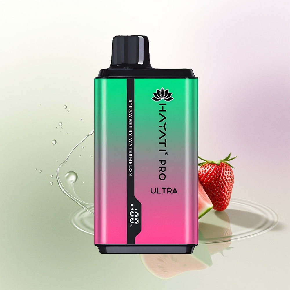 Hayati Pro Ultra 15000 Pūfu Zemeņu Arbūzu Vienreizējās Lietošanas Vape 850mAh 24ml