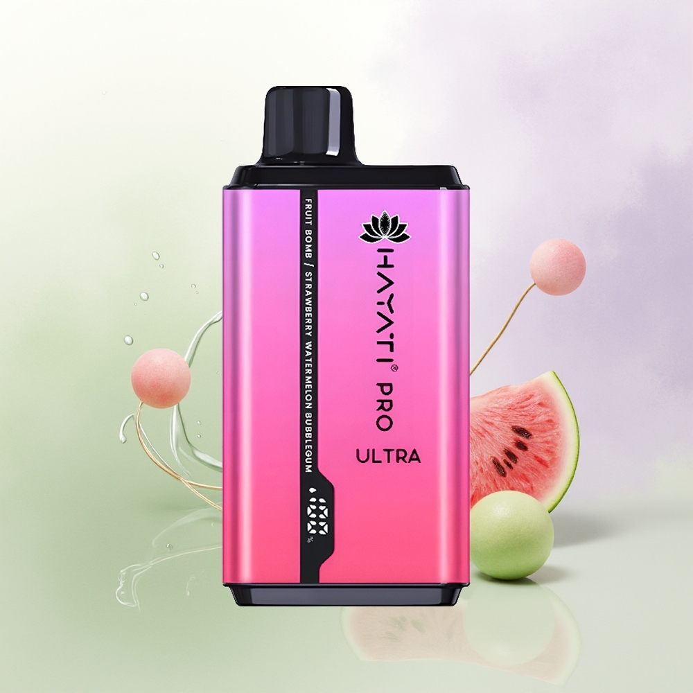 Hayati Pro Ultra 15000 Pūšu Augļu Bumba Zemenes Ūdensmelones Košļājamo Gudžu Vienreizējās Lietošanas Vape