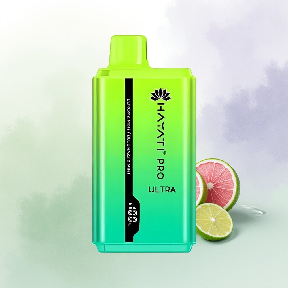 Hayati Pro Ultra 15000 Pūšu Citrons  Mētra Zilā Aveņu  Mētra Vienreizējās Lietošanas Vape 850mAh 2 12ml