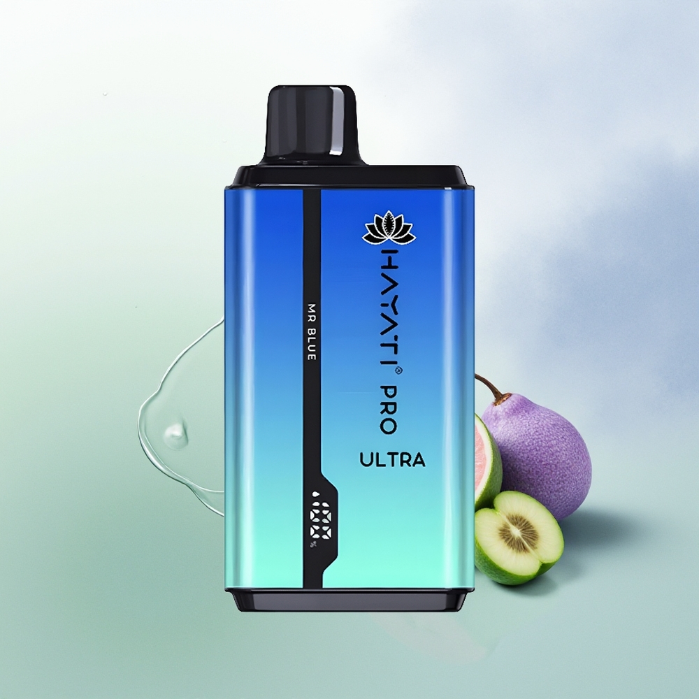 Hayati Pro Ultra 15000 Pūšu Mr Zils Vienreizējās Lietošanas Vape 850mAh 2 12ml