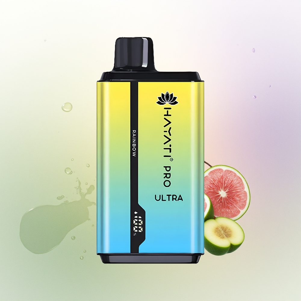 Hayati Pro Ultra 15000 Pūšu Varavīksnes Vienreizējās Lietošanas Vape