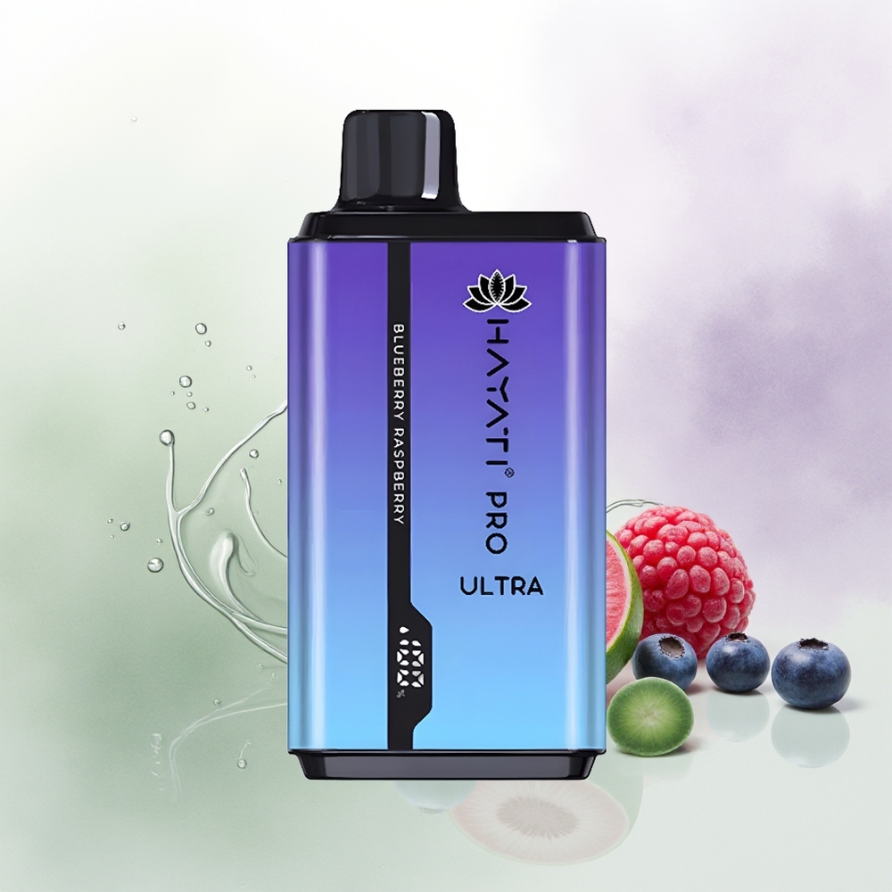 Hayati Pro Ultra 15000 Pūšu Zemenes Aveņu Vienreizējās Lietošanas Vape