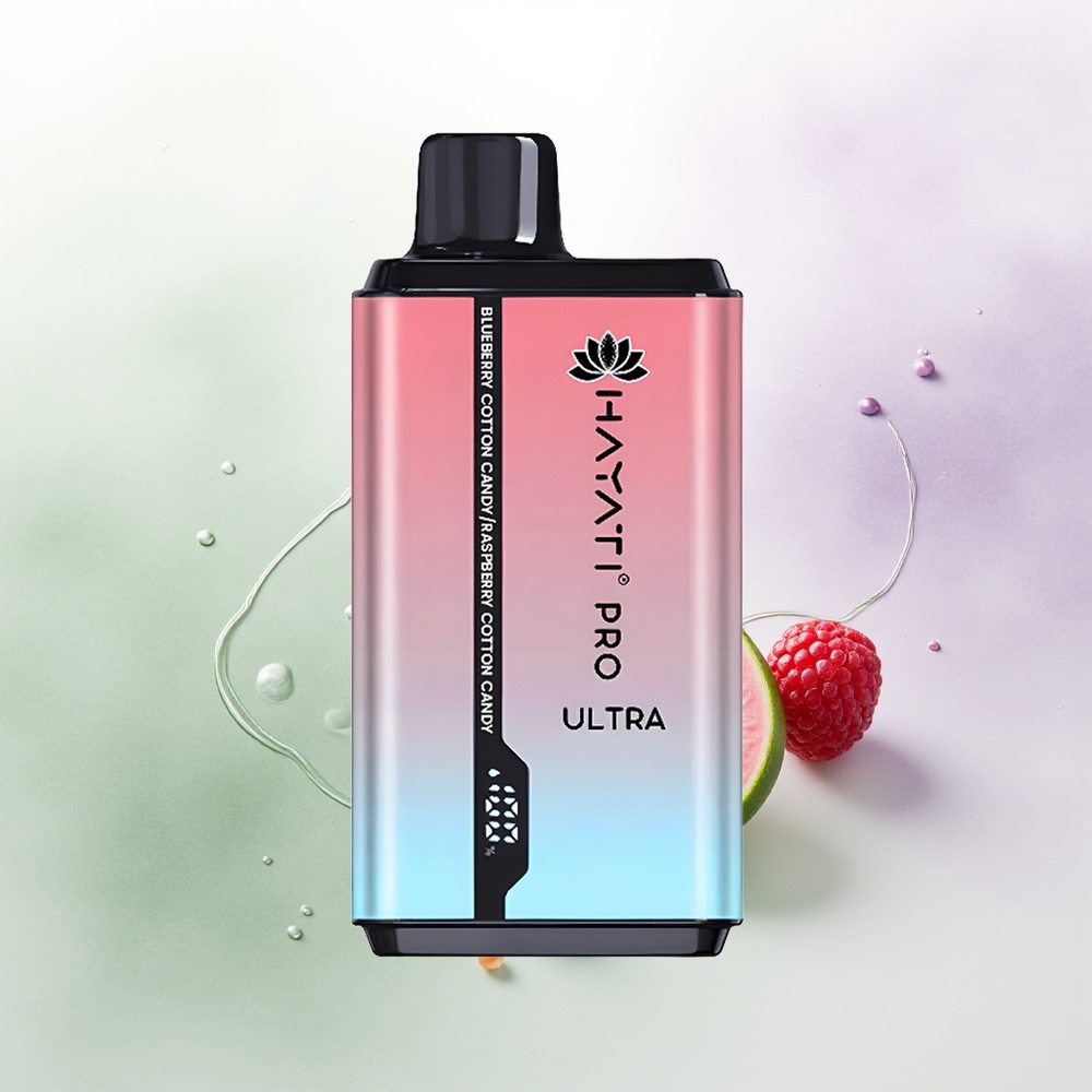 Hayati Pro Ultra 15000 Pūšu Zemenes Kokvilnas Konfektes  Aveņu Kokvilnas Konfektes Vienreizējās Lietošanas Vape
