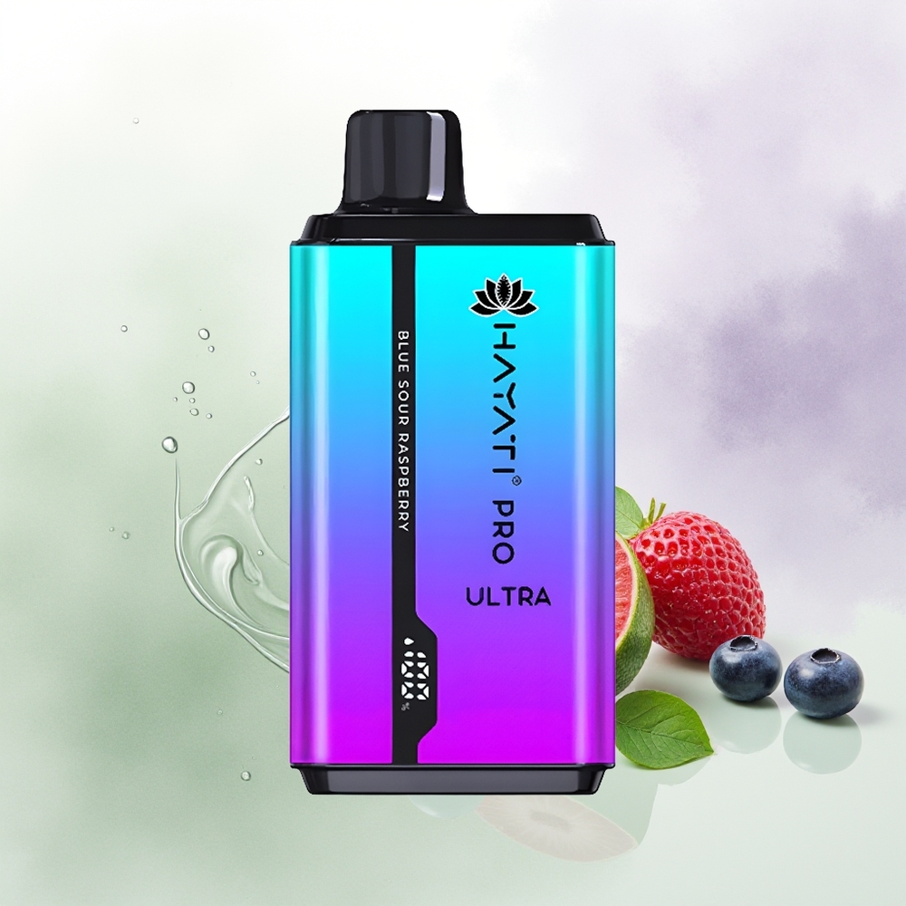 Hayati Pro Ultra 15000 Pūšu Zemenes Mēteles Zilene Vienreizējās Lietošanas Vape 2x12ml 2