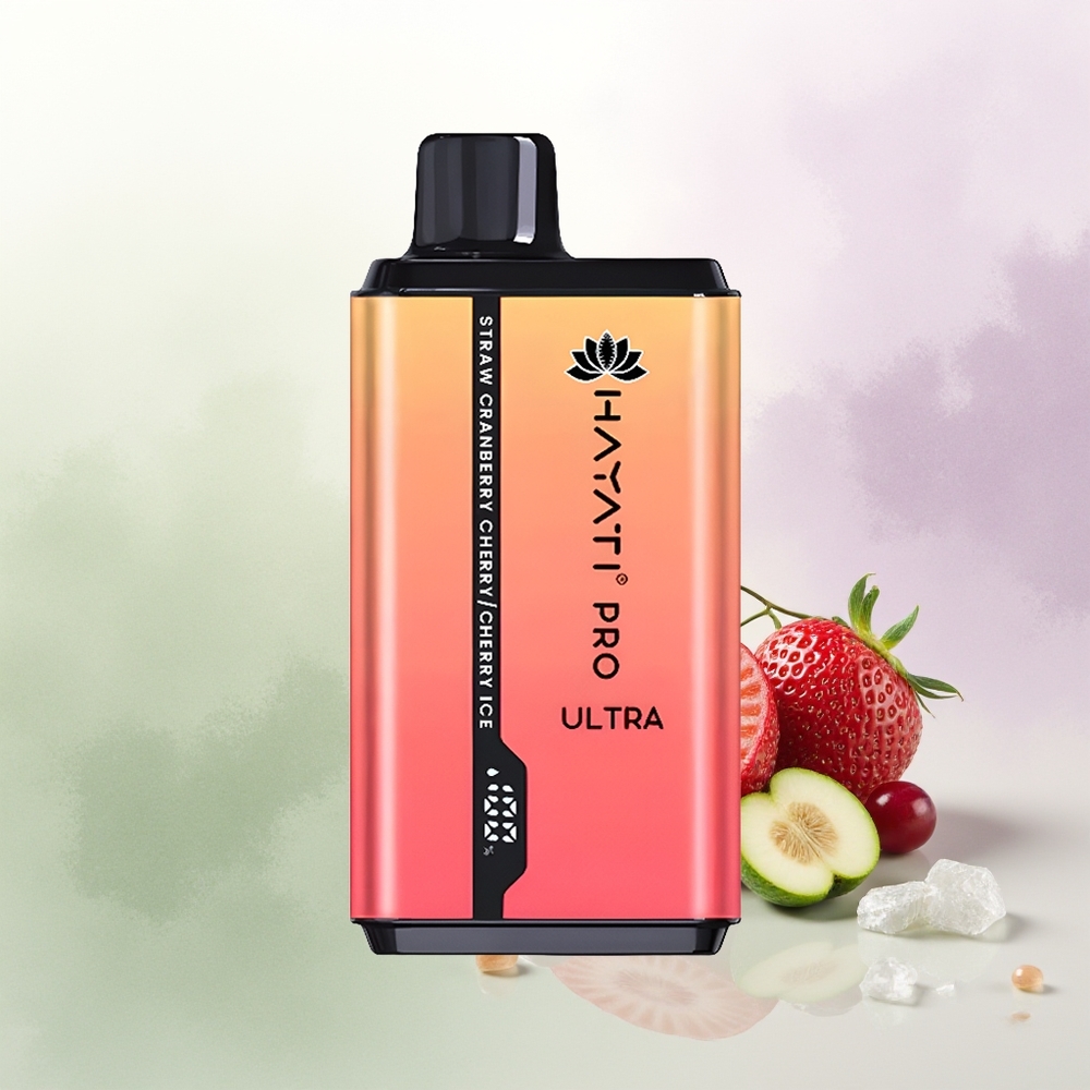 Hayati Pro Ultra 15000 Pūšu Zemeņu Brūļu Ķiršu Ledus Vienreizējās Lietošanas Vape