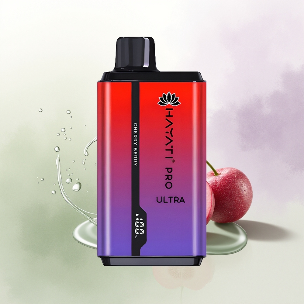 Hayati Pro Ultra 15000 Pūšķi Kiršu-Ogu Vienreizējās Lietošanas Vape