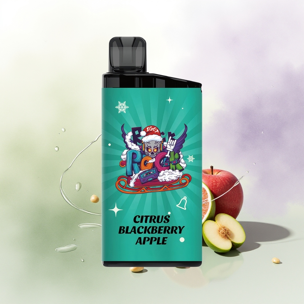 IGET Bar 3500 Pūšu Vienreizējās Lietošanas Vape Citrons Melnā Upene Ābols PC+ALU