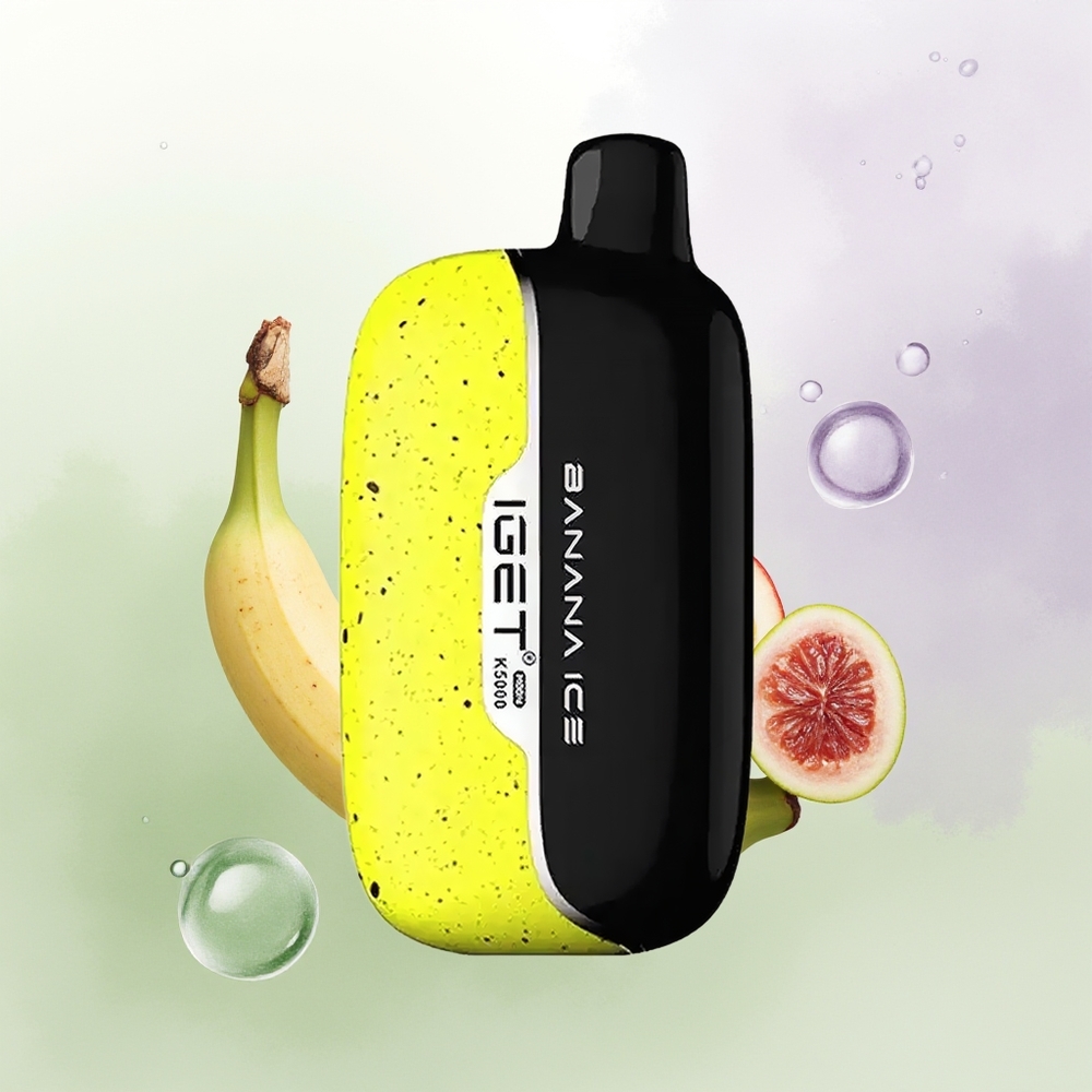 IGET Moon K5000 5000 Pūšu Banānu Ledus Vienreizējās Lietošanas Vape PC 135 Ohm